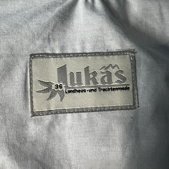 NEW Lukas Dirndl Authentic bavarian EU 36 Long Dirndl front black Paisley dress - Picture 12 of 12